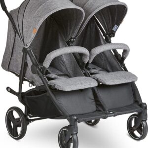 ABC Design Duo Kinderwagen Twin Circle Line - Inclusief Regenhoes - Woven Graphite