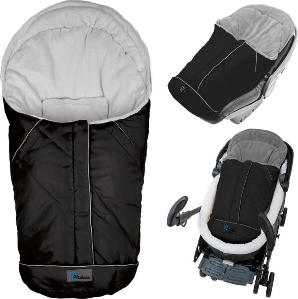 Altabebe - Voetenzak Maxi Cosi & Kinderwagen - Universeel - Nordic Zwart 0-12 mnd