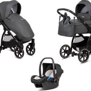 B-Shadow Grey Kinderwagen - Suvvy Frame - Full Option - Met autostoel