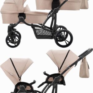 B42 Simple Duowagen Tandem - tweeling Kinderwagen 2 in 1 (incl. beenkappen en regenkappen)