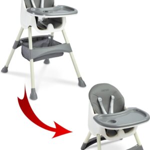 BILL 2-in-1 kinderstoel Grey -baby voeding stoel