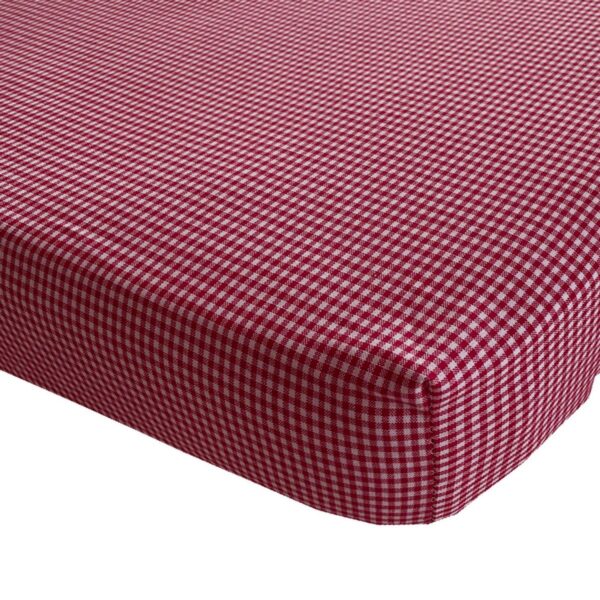 BINK Bedding Hoeslaken BB Rood 2 mm (ruit) Wieg/Kinderwagen 40 x 80 cm