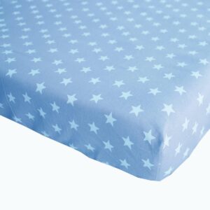 BINK Bedding Hoeslaken Stars Blue Wieg/Kinderwagen 40 x 80 cm