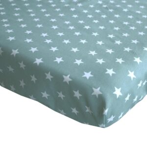 BINK Bedding Hoeslaken Stars Olijf Wieg/Kinderwagen 40 x 80 cm