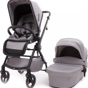 Baby Monsters Kinderwagen Met Reiswieg Marla Duo Grijs/wit