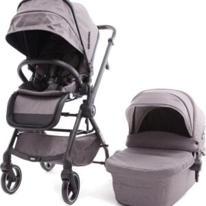 Baby Monsters Kinderwagen Met Reiswieg Marla Duo Taupe/zwart