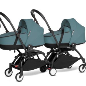 Babyzen Duo Kinderwagen Tweeling YOYO Connect Black/Aqua