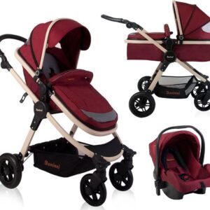 Baninni Kinderwagen Ayo - 3-in-1 - Misty Red