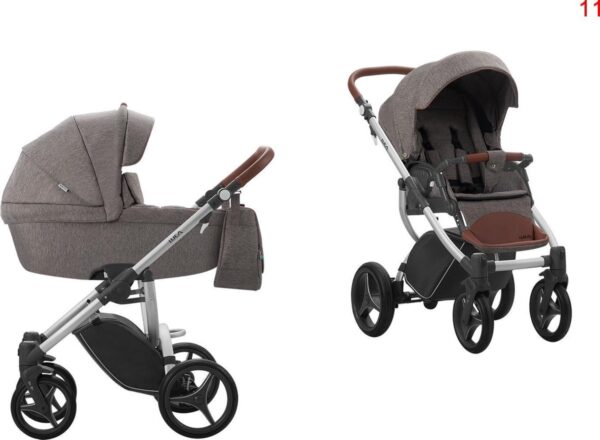 Bebetto Luca 2 in 1 kinderwagen met leer accent 11