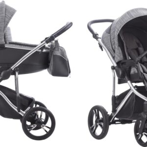 Bebetto Premium Class DARK Kinderwagen incl. autostoel Silver 02 Complete kinderwagen