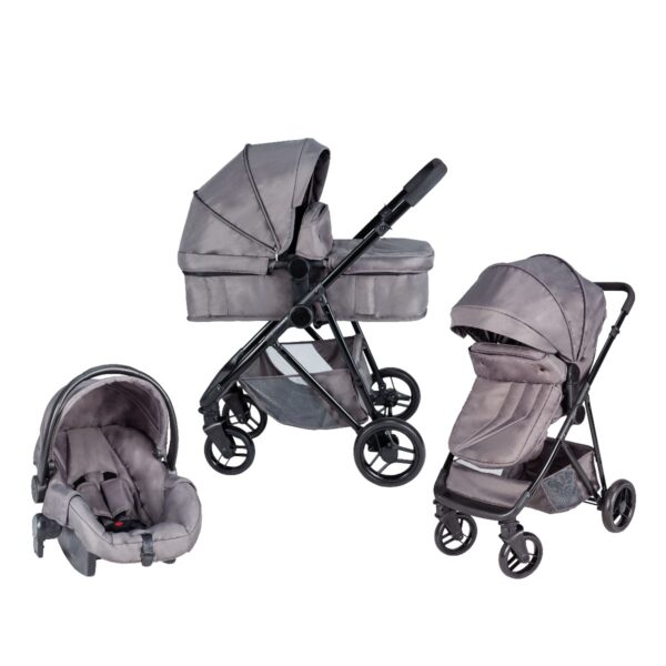 Bebies First Combi Kinderwagen Optima Grijs