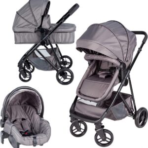 Bebies First Optima Combi Kinderwagen - Incl. Autostoel - Grijs