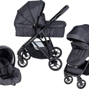 Bebies First Optima Combi Kinderwagen - Incl. Autostoel - Zwart