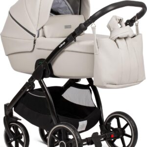 Bo Jungle B-Cloud Kinderwagen - Suvvy - Met draagmand en Luiertas - Grey PU Leather