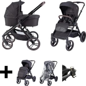 Born Lucky Kinderwagen 2 in 1 Riva - Black Rose