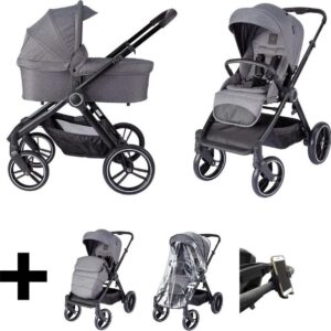 Born Lucky Kinderwagen 2 in 1 Riva - Grey