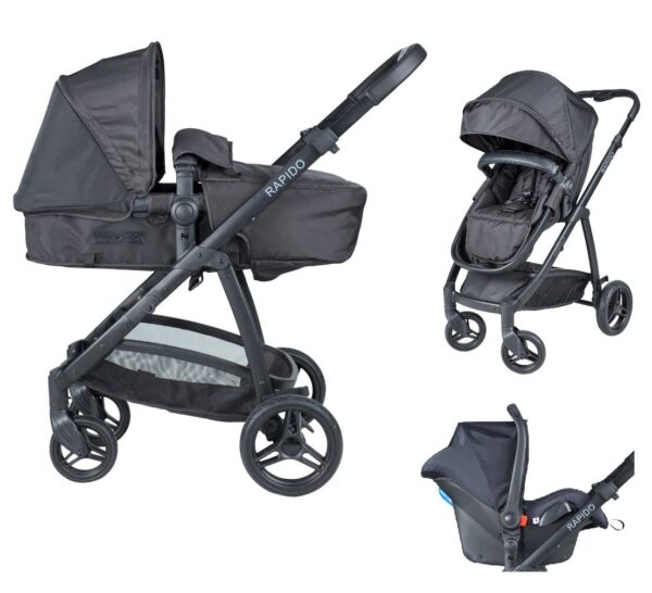 Born Lucky Kinderwagen Rapido Black Limited Edition