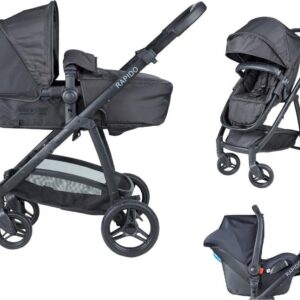 Born Lucky Kinderwagen - zwart