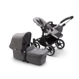 Bugaboo Donkey 3 Mono kinderwagen met stoel en wieg - Aluminium / Gemȇleerd grijs