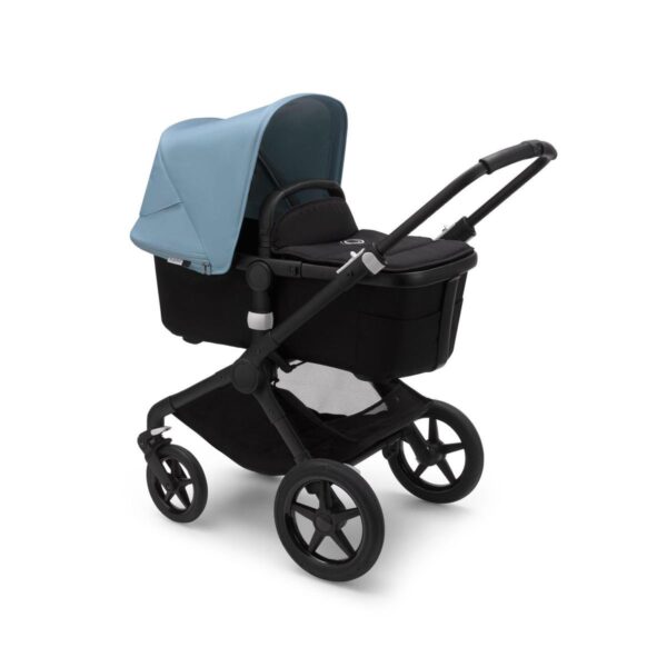 Bugaboo Fox 2 kinderwagen met stoel en wieg - Zwart / Vapor blue