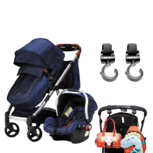 COMBI DEAL! Born Lucky Kinderwagen Rapido Starlight Blue + Gratis Verzorgingstas & Tashaken