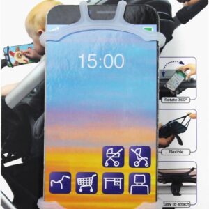 Dooky Telefoonhouder Smartphone Telefoon houder 360* Rotatie Universeel Kinderwagen Fiets Transparant