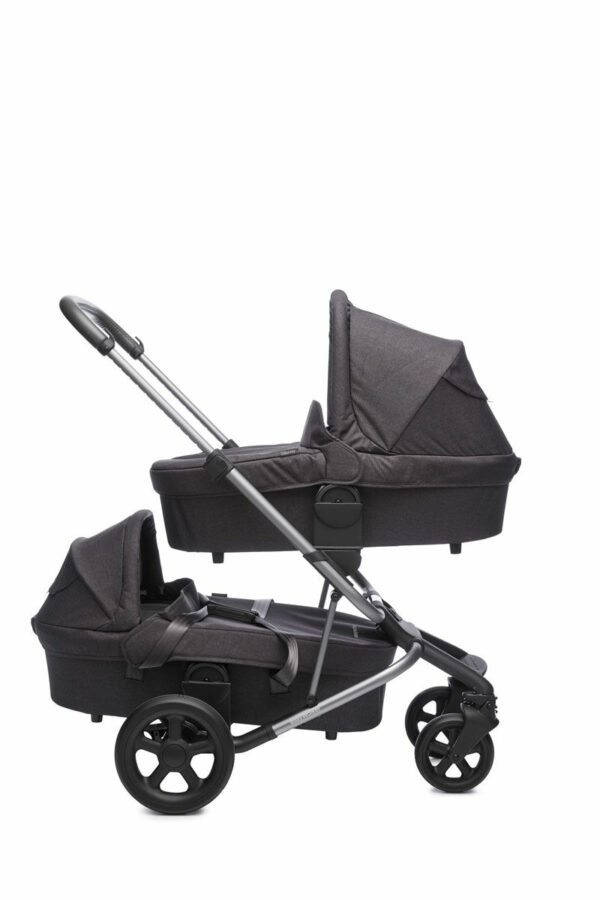 Easywalker Kinderwagen Harvey Tweeling Coal Black