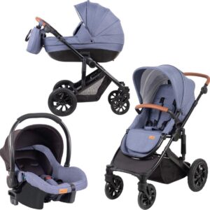 FreeON Kinderwagen Comfort 3 in 1 Blauw (incl. autostoel)