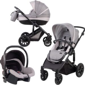 FreeON Kinderwagen Comfort 3 in 1 Grijs (incl. autostoel)