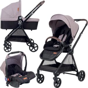 FreeON Kinderwagen Elegance 3 in 1 Grijs (incl. autostoel)