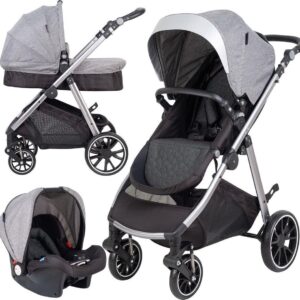 FreeON Kinderwagen Move 3 in 1 Donkergrijs (incl. autostoel)