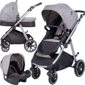 FreeON Kinderwagen Move 3 in 1 Lichtgrijs (incl. autostoel)