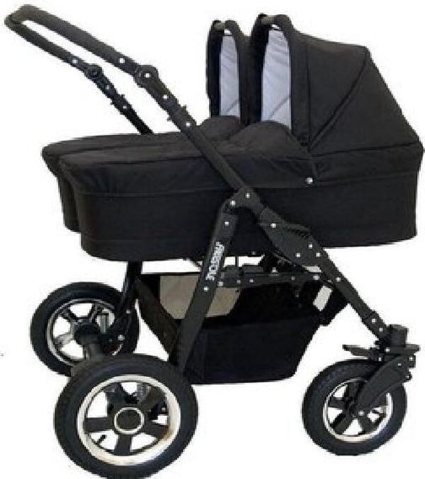 Freestyle twins duowagen 2 in 1 black 85B - Tweeling Kinderwagen