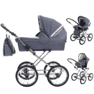 Friedrich Hugo Combi kinderwagen Natureline Uni 3 in 1 - Hugo Stone Silver / blauw