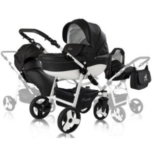 Friedrich Hugo Combi kinderwagen Simpligo 3 in 1 zwart, kunstleder