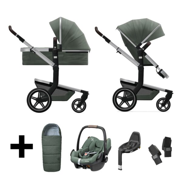 Joolz 2 In 1 Kinderwagen Day+ Marvellous Green + Maxi Cosi Autostoel + Adapterset + Base + Voetenzak