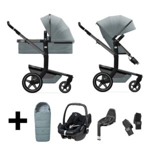 Joolz 3 In 1 Kinderwagen Day+ Modern Blue + Autostoel + Adapterset + Base + Voetenzak