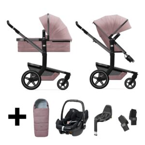 Joolz 3 In 1 Kinderwagen Day+ Premium Pink + Autostoel + Adapterset + Base + Voetenzak