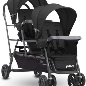 Joovy Big Caboose Graphite - Triple Kinderwagen - drie kinderen wandelwagen - Zwart