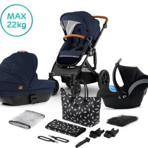 Kinderkraft Kinderwagen Prime 3 in 1 Deep Navy (incl. autostoel)