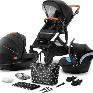 Kinderkraft Prime 3 in 1 Kinderwagen - Inclusief Autostoel - Black