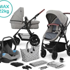 Kinderkraft XMoov 3 in 1 Kinderwagen - Inclusief Autostoel - Grey