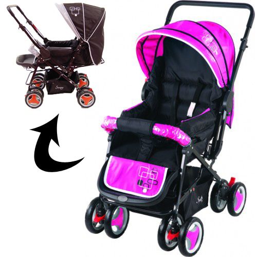 Kinderwagen Babycare Johnson Snopy Black/Pink