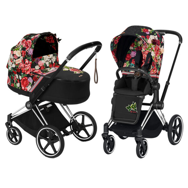Kinderwagen CYBEX e-PRIAM Fashion Edition Spring Blossom Dark