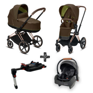 Kinderwagen Cybex Priam Khaki Green/Khaki Brown met Autostoel &...