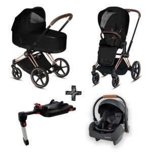 Kinderwagen Cybex Priam Plus Stardust Black met Autostoel & Isofixbase