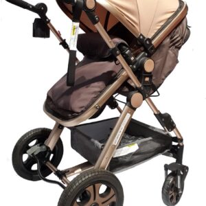 Kinderwagen ID donker bruin combinatie kleur 3in1 met auto stoeltje