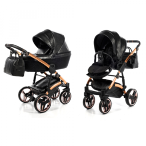 Kinderwagen Junama 3-in- Glitter Black incl Autostoel