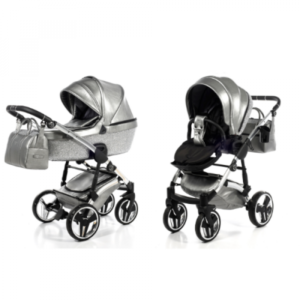 Kinderwagen Junama 3-in- Glitter Grey incl Autostoel