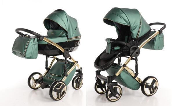 Kinderwagen Junama Fluo Line 02 Green / Gold Frame